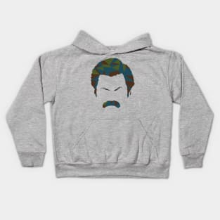 Ron Swanson Mustache Graphic Kids Hoodie